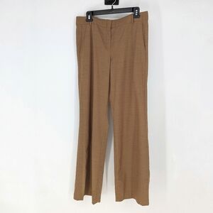 BCBGMaxazria Mid Rise Wide Leg Wool Pant Brown 8 Business casual academia office
